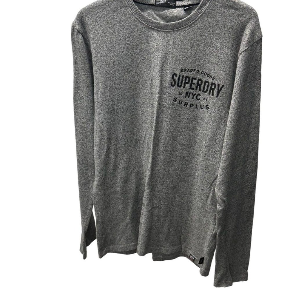 Small Superdry NYC Long Sleeve Graphic Shirt with Sleeve Graphics SMALL